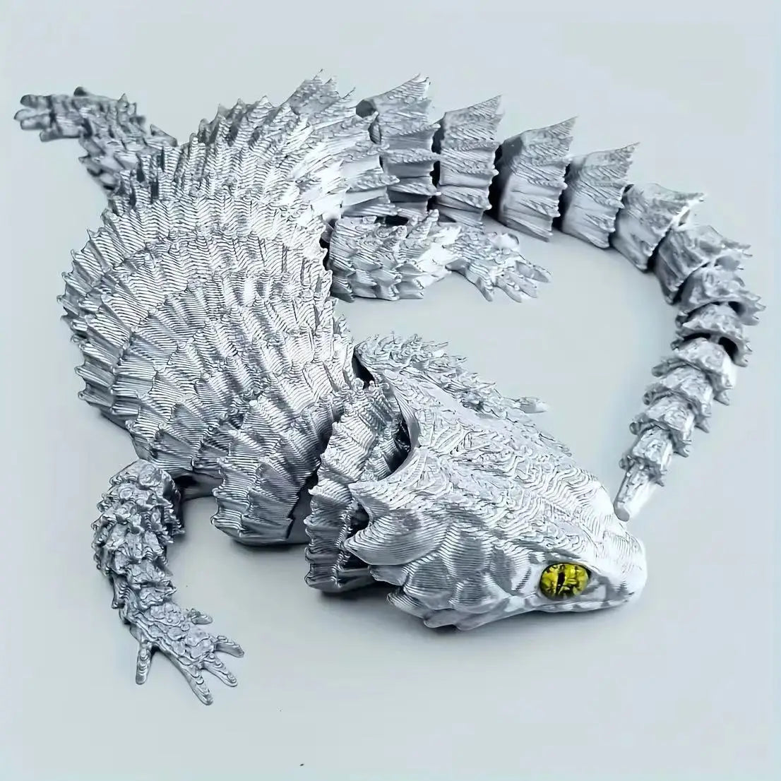 3D Printed Conjoined Lizard Statue Ornaments, Movable Cartoon, Creative Desk Plants, Rockery, Fish Tank Landscaping Decoration