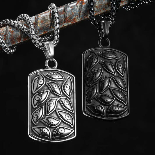 The Eye of God Unique Stainless Steel Men Necklaces Pendant Chain Punk For Women Fashion Jewelry Gifts Wholesale Dropshiping