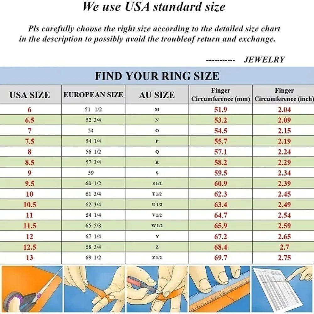 8MM Fashion Sapphire Stainless Steel Ring Women Men Engagement Wedding Band Jewelry Gold Color Personality Steel Ring for Gift