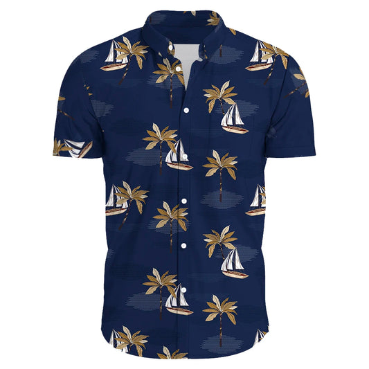2024 Summer Men's Casual Floral Print Short Sleeve Top Hawaiian Shirt For Mens Clothes Daily New High Quality Lapel Oversized CS2024XQ1238