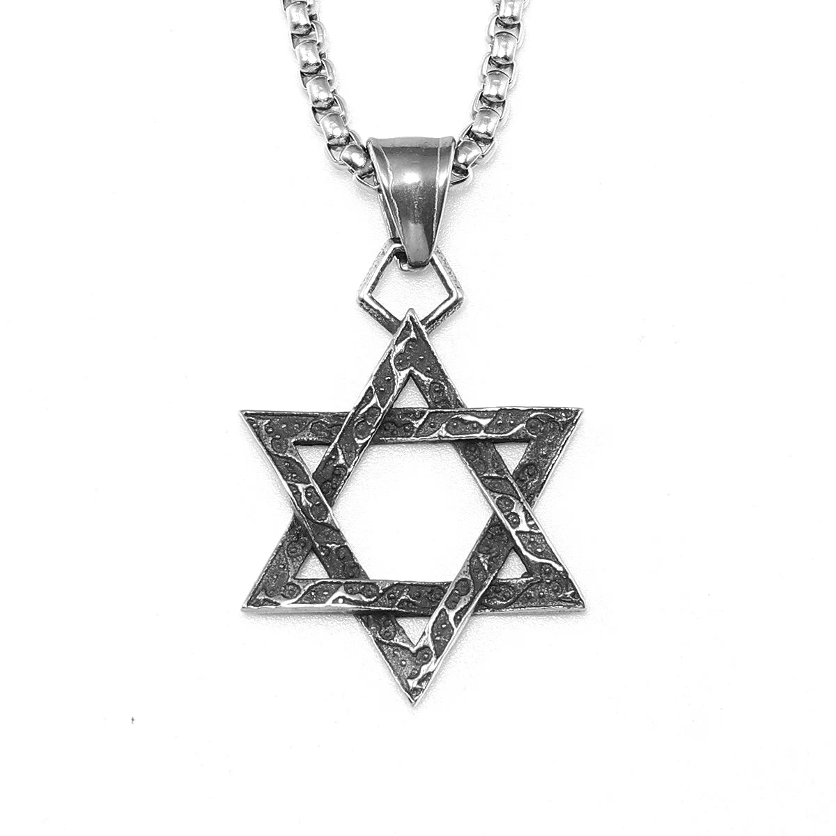 Star Of David Seal of Solomon Stainless Steel Men Necklaces Pendant Chain Punk For Women Fashion Jewelry Gifts Wholesale
