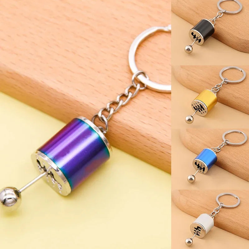 Creative Gear Head Keychain Speed Gearbox Keyring for Car Key Turbo Hub Brake Disc Pendant Shock Absorber Keys Holder Chain Ring