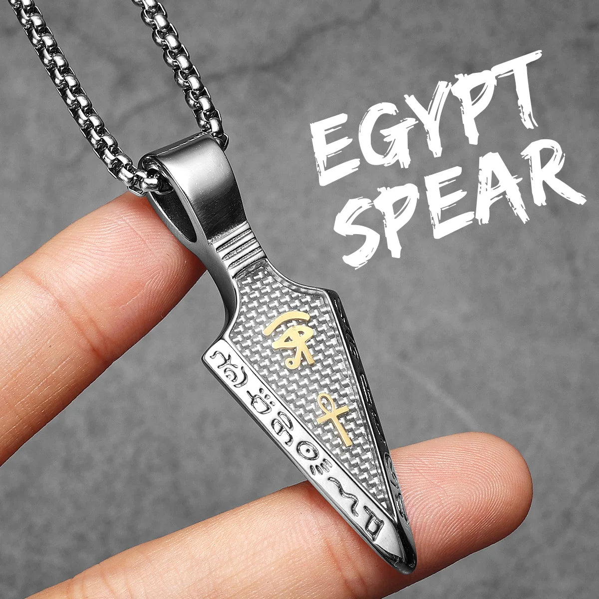The Eye oOf Horu Spear Stainless Steel Men Necklaces Pendant Chain For Women Fashion New in Jewelry Gifts Wholesale Dropshiping
