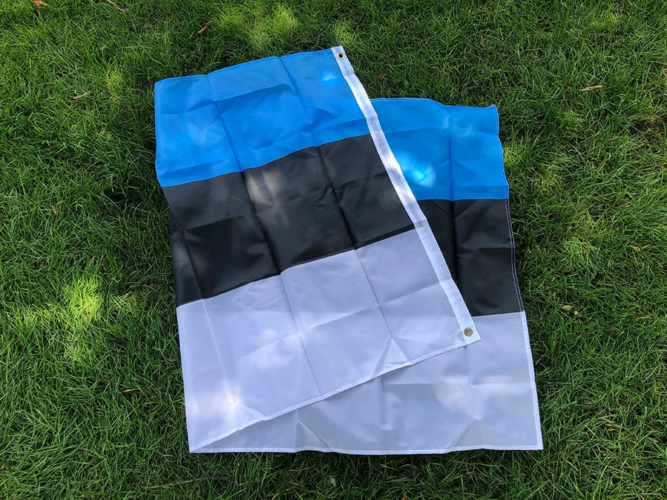 SKY FLAG Estonia flag Banner 90*150cm high quality polyester Hanging Estonia National flag For home Decoration And activity