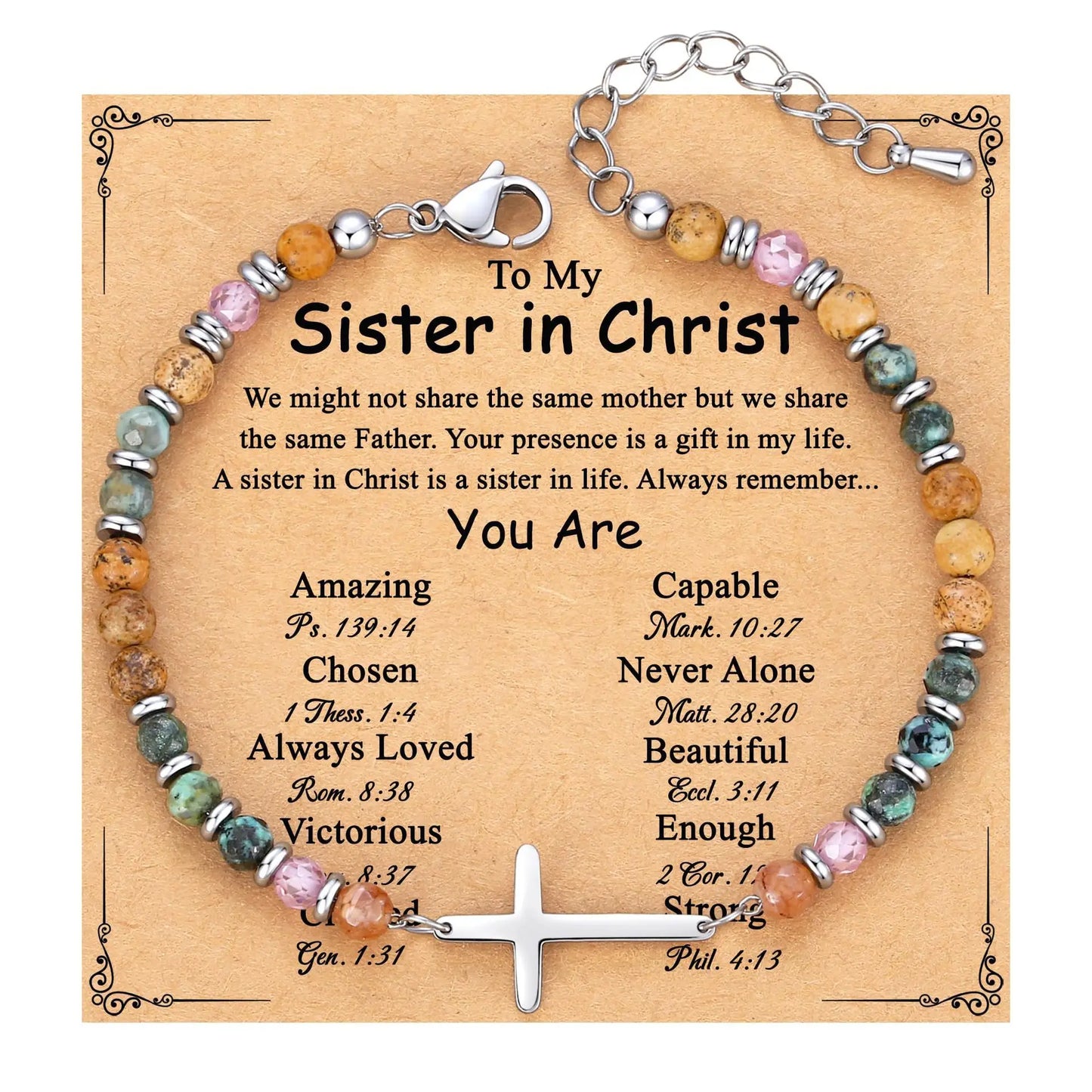 Cross Bracelet for Women, Steel Birthday Christian Confirmation Baptism Easter Unique Gift for Girls Friends Daughter Mom Sister