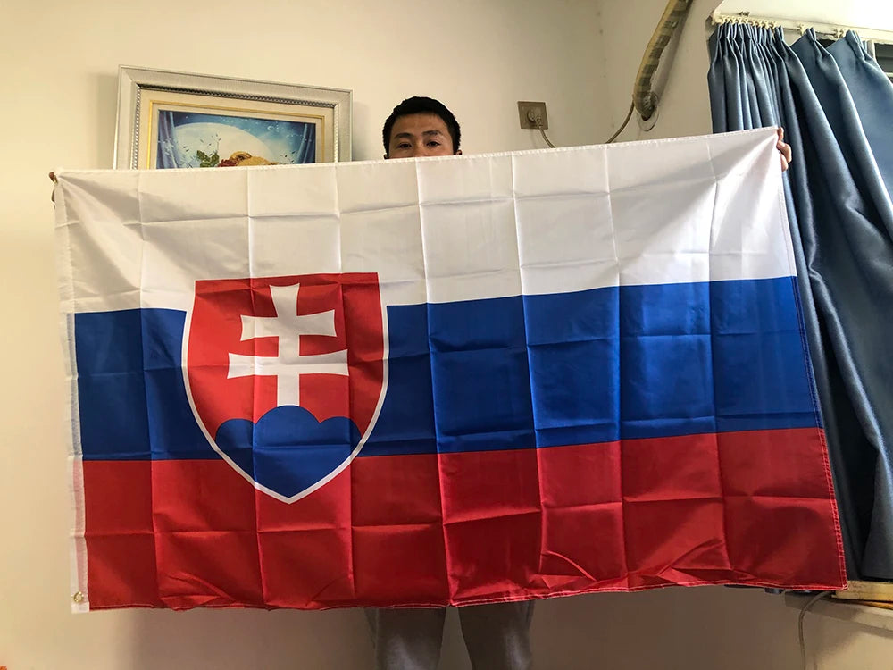 skyflag Slovakia FLAG 90*150cm svk sk Slovenska slovakia Slovak Flag Banner EU 3*5FT polyester Hanging flag