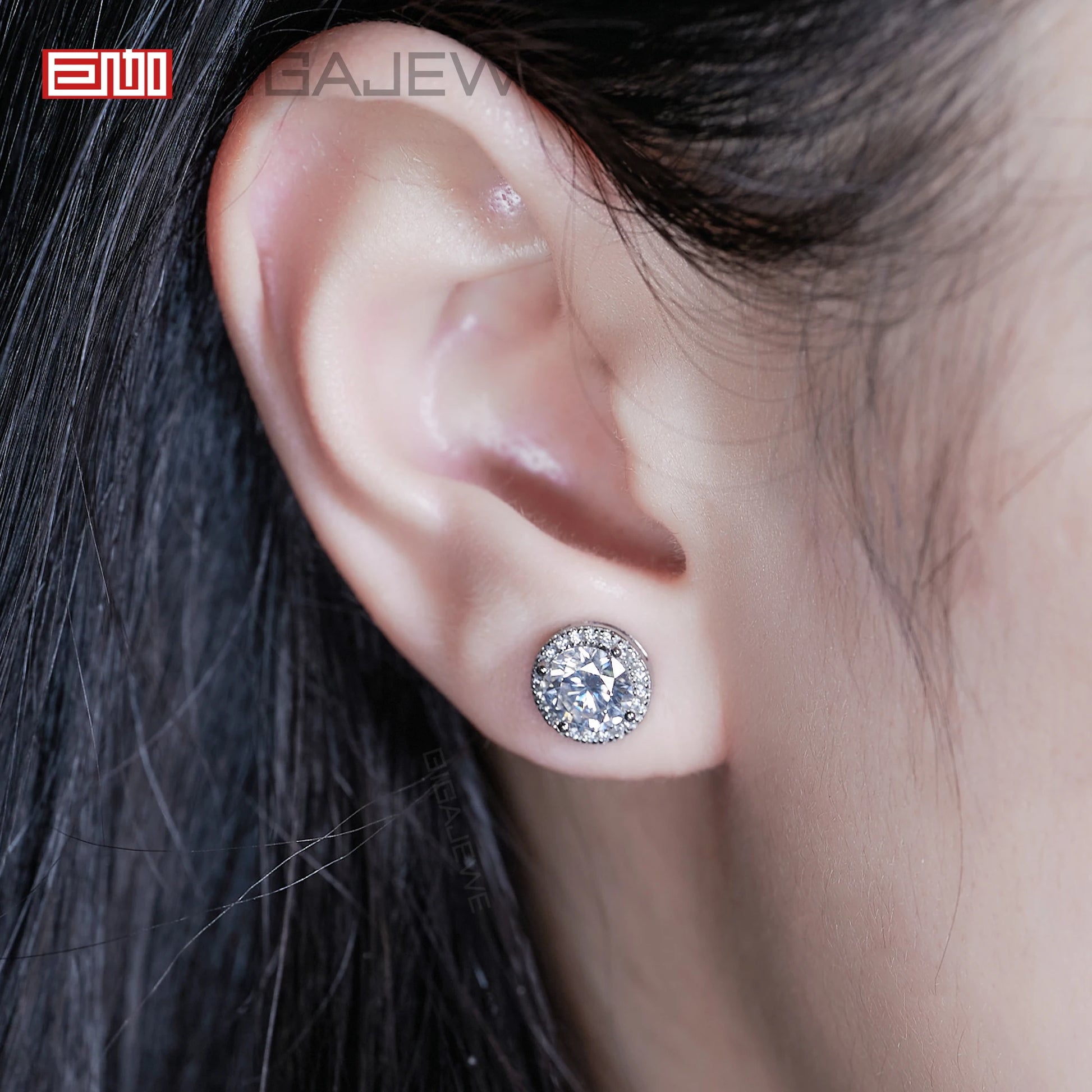 GIGAJEWE Moissanite Hot Selling Items Earrings D Color VVS1 S925 Silver 18K Gold Plated Jewelry Woman Gift