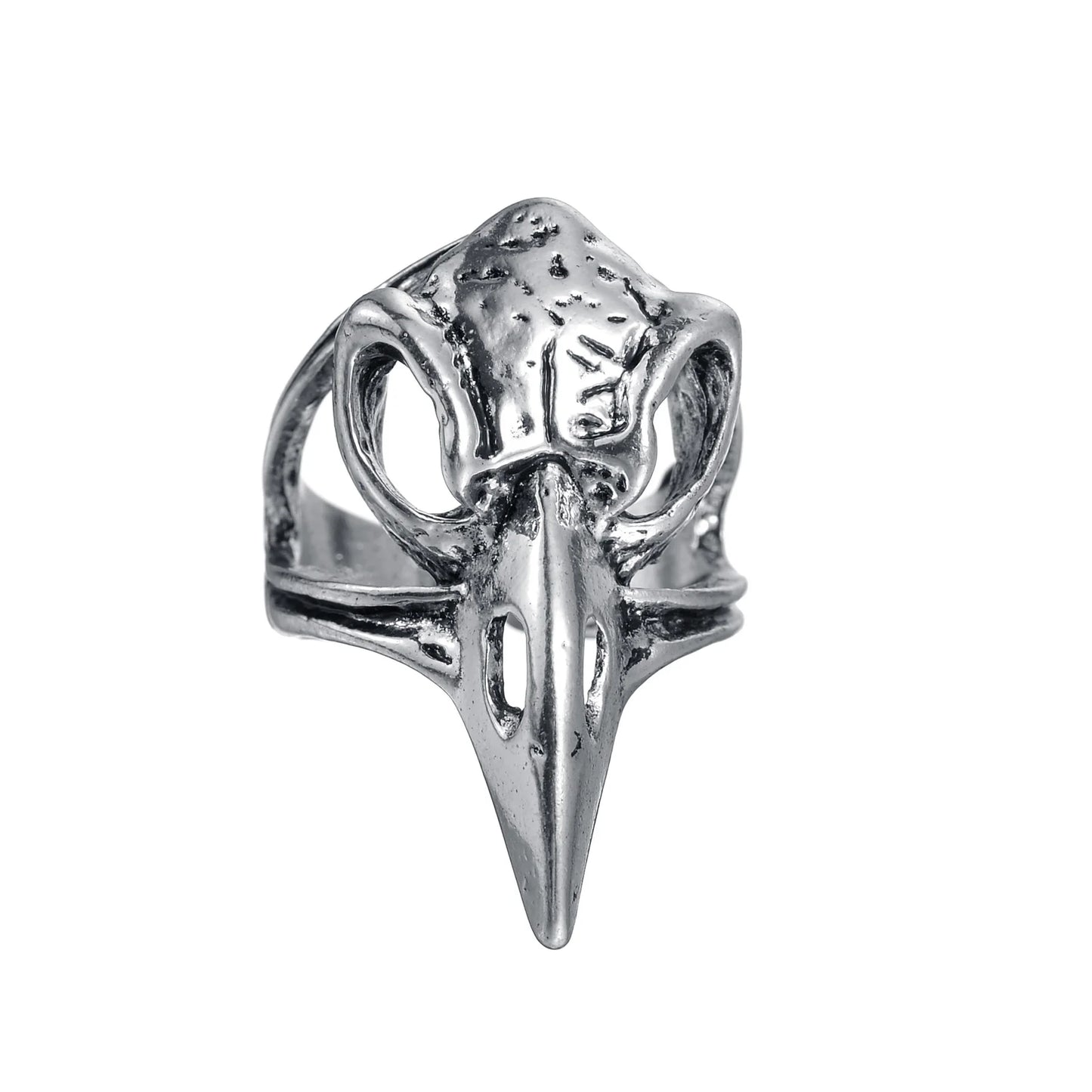 New Design Skull Crow Skull Ring Woodpecker Bird Men's Ring Punk Stylish Jewelry
