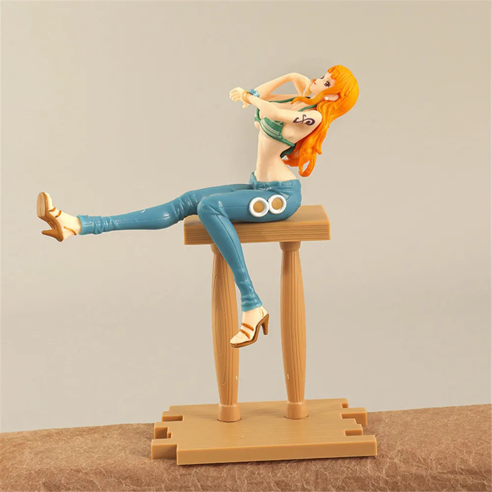 17cm Anime One Piece Sexy Nami PVC Action Figure Grandline Journey Series Figurines Model Toys Kids Gifts