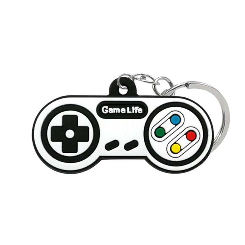 Game Machine Keychain & Keyring Cute Gamepad Boy Joystick Key Chain PS4 Game Console Keychains Bag Car Hanging Ring Accessories y004-40