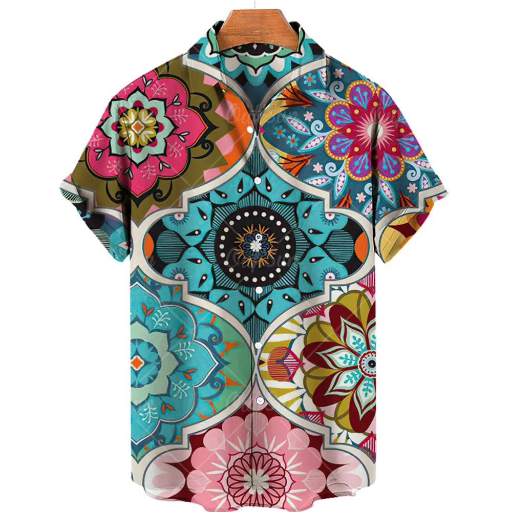 Summer Unisex 2022 Cashew Flower Shirts T Casual Hawaiian Shirts Men Woemn T-shirt 3d Print Loose Breathable Short-sleeved Tops ZM-4001