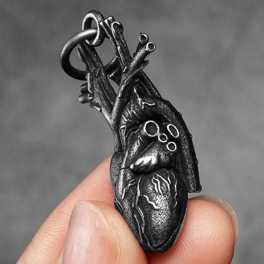 Retro Heart Model Stainless Steel Men Necklaces Pendant Chain Punk for Women Fashion Trendy Jewelry Gifts Wholesale Dropshiping