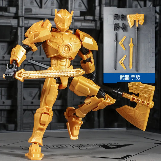 DIY Creative Ancient Roman Style Multi Joint Mobile building Justice Shield Mech Toy Assembly Model Handmade for children gifts