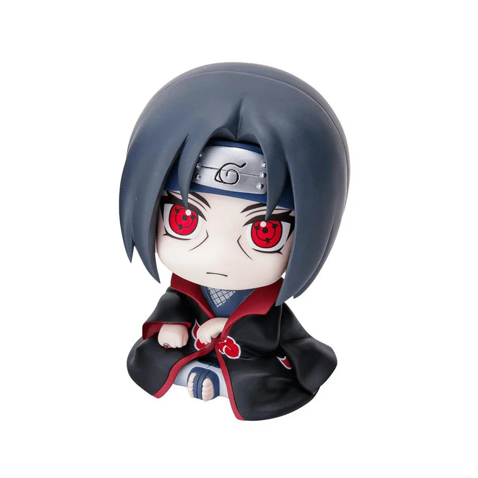 9cm Naruto Anime Figure Q Version Kawaii Figurine Car Decoration Collection Model Toy