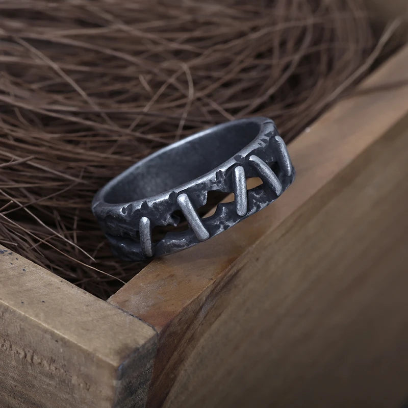 Onlysda Viking Gothic Stainless Steel Geometry Ring Men Wedding Rings Womens Band  Jewelry Gift