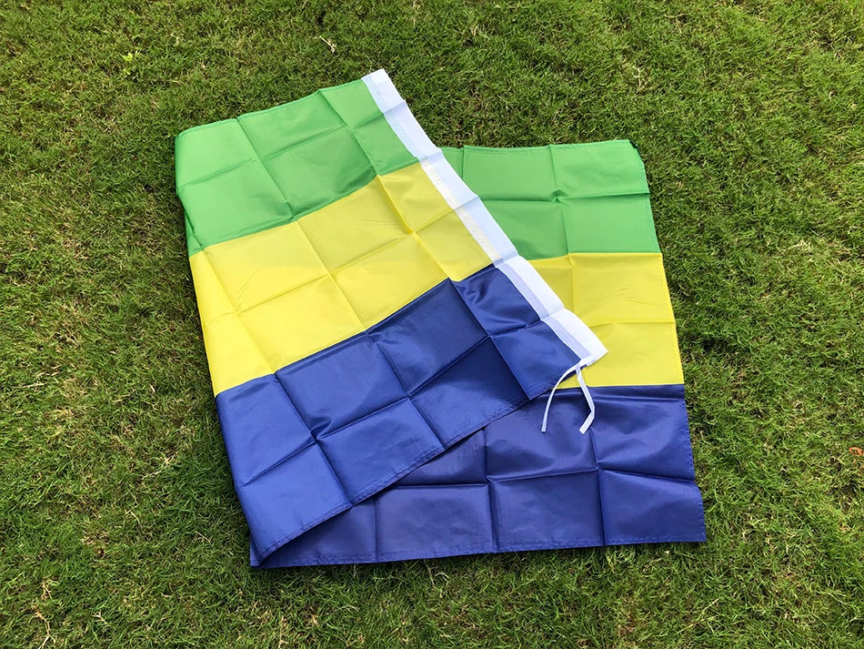 SKY FLAG Gabon Flag 90*150cm double side polyester hanging Gabon national flag For home Decoration