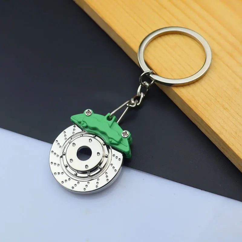 Creative Metal Mini Auto Parts Car Wheel Keychain Body Kit Enthusiast Keyring Accessories Key Ring Chain for Men Woman Gift