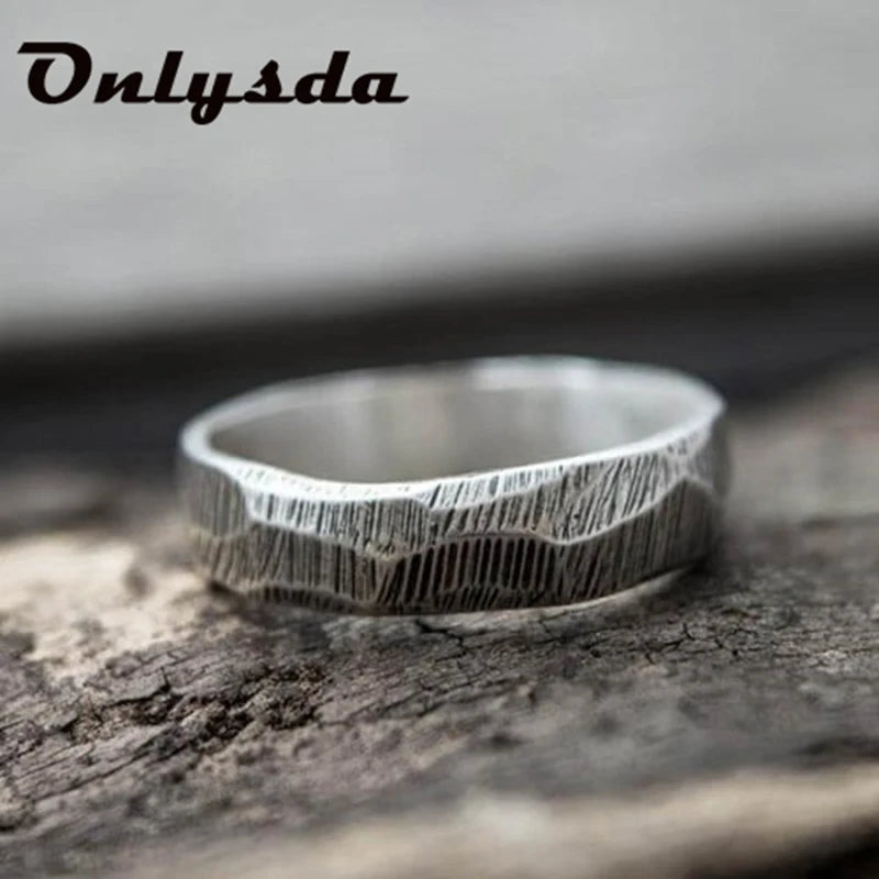 Onlysda Viking Gothic Stainless Steel Geometry Ring Men Wedding Rings Womens Band  Jewelry Gift