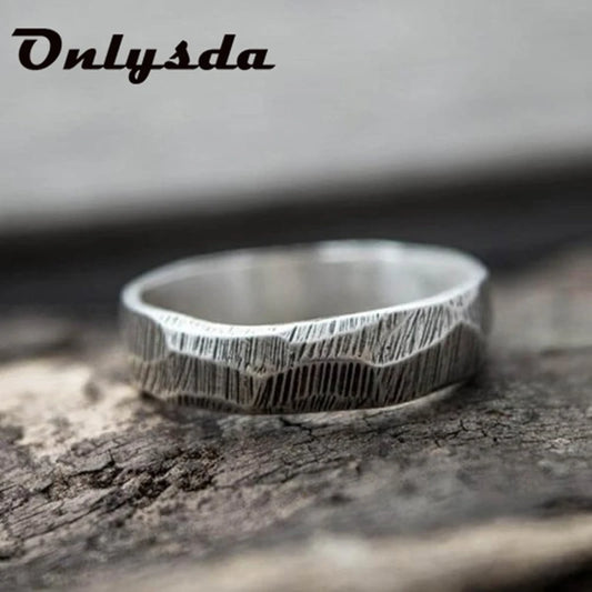 Onlysda Viking Gothic Stainless Steel Geometry Ring Men Wedding Rings Womens Band  Jewelry Gift