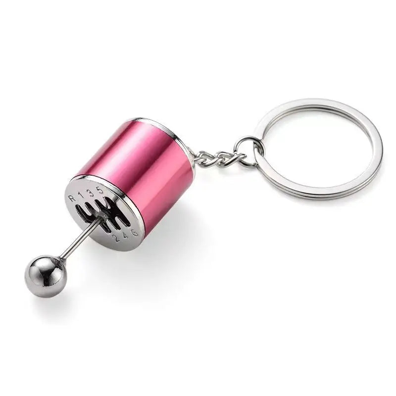 Mini Turbo Turbocharger Keychain Car-styling Keyring Gear Gearbox Pendant Keychain Stick Knobs Keyring Shift Metal Fidget Toys Red