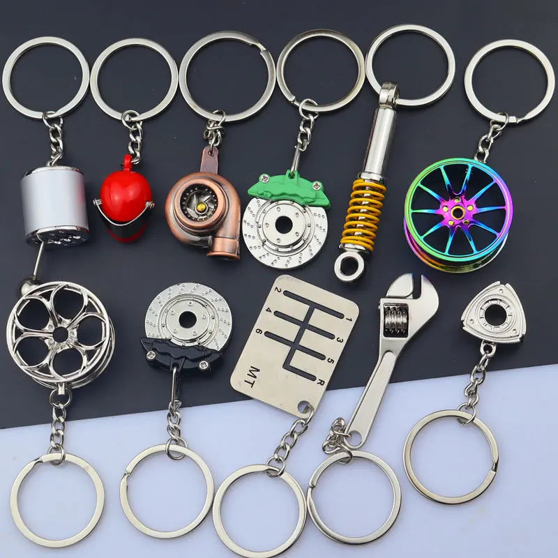 Car Speed Gearbox Gear Head Keychain Manual Transmission Lever Metal Key Ring Car Refitting Metal Pendant Creative Keychain 2023