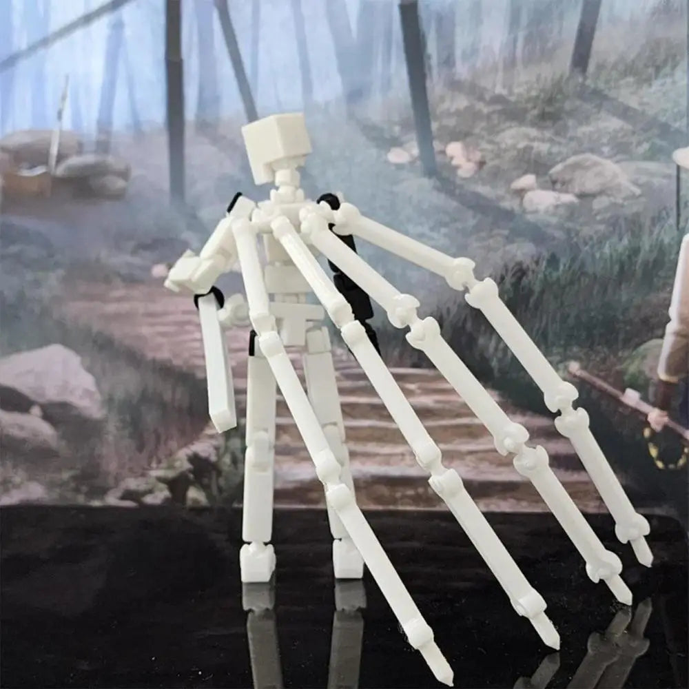 Parent-children Game Educational Toy Multiple Joints 3D Movable Figurine Robot Toy Standing Freely Pose Robot Desktop Decor