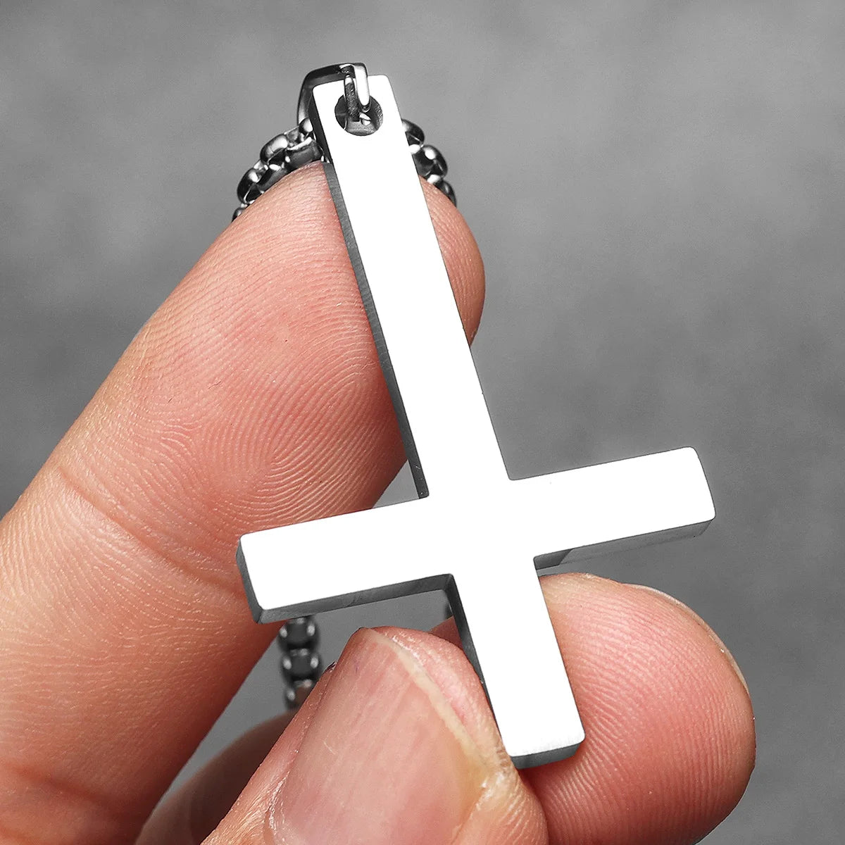 Saint Peter's Cross Simple Amulet Stainless Steel Men Necklaces Pendant Chain Punk Women Fashion Jewelry Gifts Wholesale Dropshiping