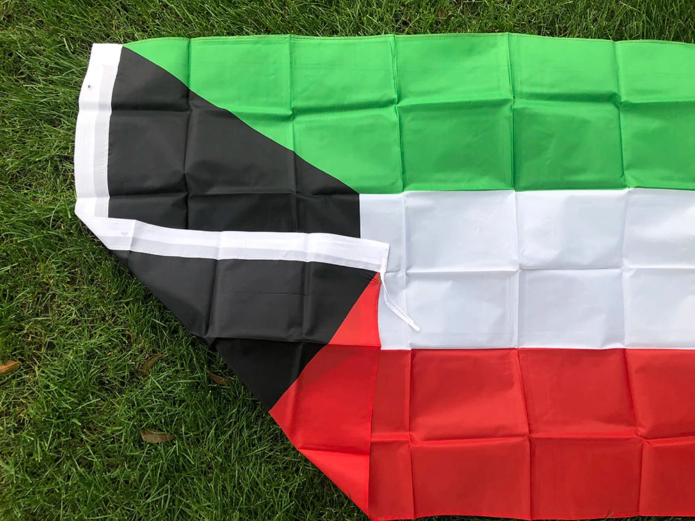 SKY FLAG Kuwait national Flag 90*150cm polyester Hanging Kuwait Flag Arab State Banner with 2 grommets For home Decora