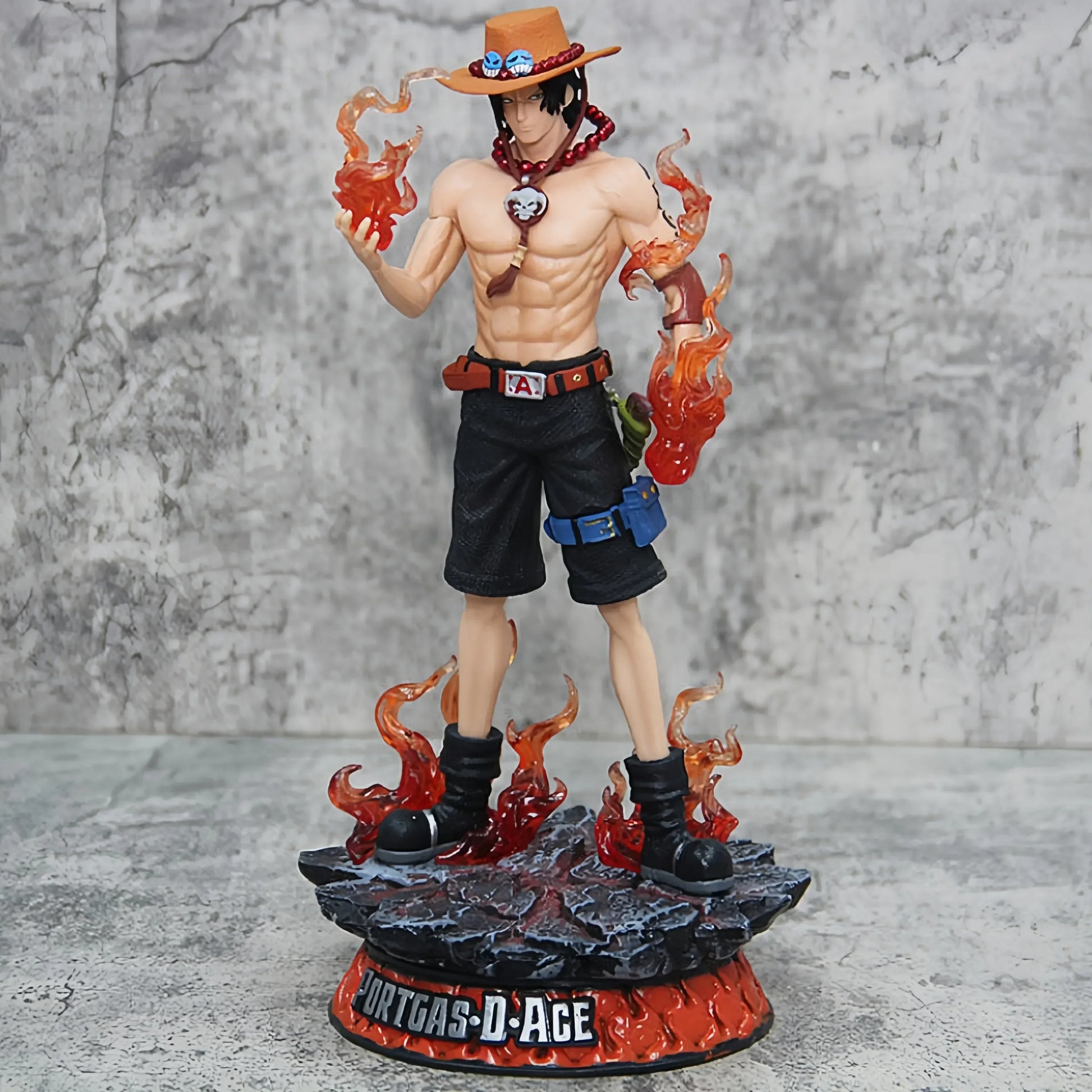 New 25cm One Piece Gk Fantasy Third Anniversary 1/3 Ace Super Huge Collect Figures Trendy Statue Anime Decoration Christmas Gift 25cm with box