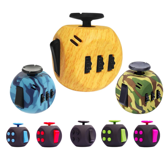 Fidget Cube Toys,6 Sides Anti Stress Magic Cube Dice For Kids Adults Autism ADHD OCD Anxiety Relief Focus,EDC Hand Sensory Toys