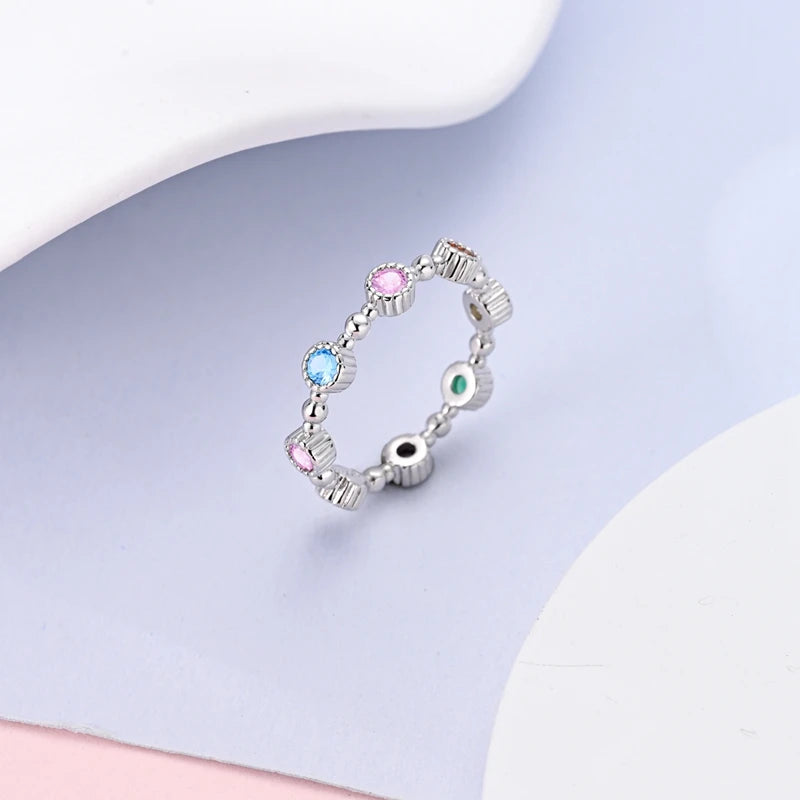 925 Sterling Silver Infinite Love Ring Original Luxury Design Zircon Finger Rings For Women High Quality Wedding Jewelry Gift