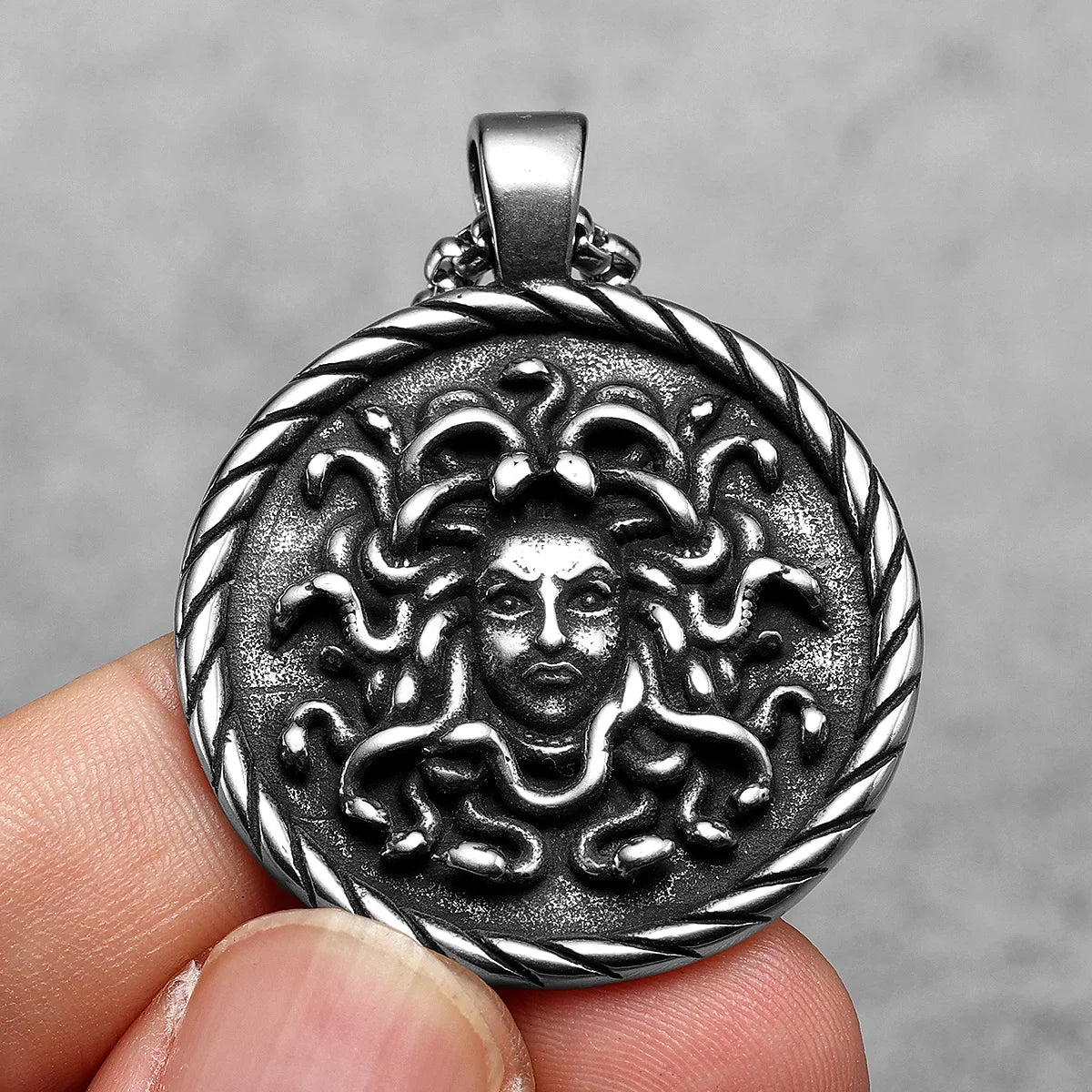 Retro Snake Medusa Stainless Steel Men Necklaces Pendant Chain Punk For Women Fashion Jewelry Gifts Wholesale Dropshiping