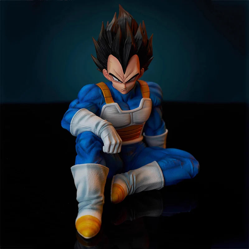 GK Dragon Ball Majin Vegeta Action Figure Statue Ornaments Anime Super Saiyan Sitting Position Bejita Yonsei Figures Model Toys