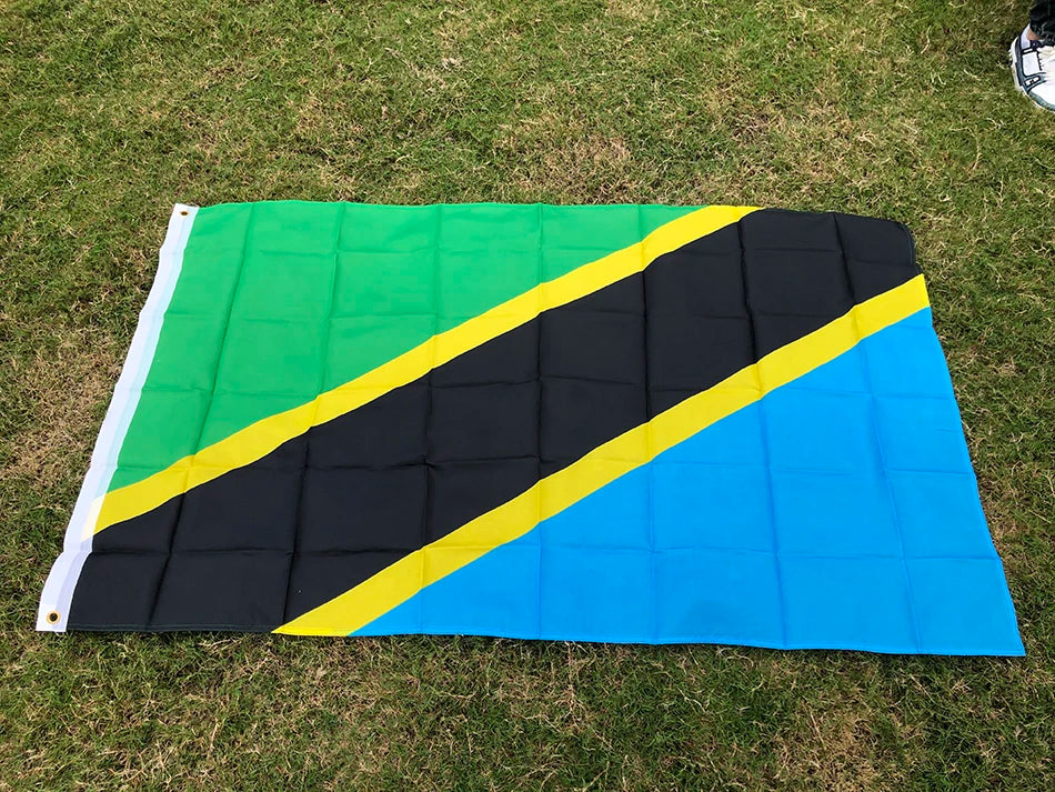 SKY FLAG Tanzania flag 90*150cm polyester Hanging Tanzania National flag Banner for decorate