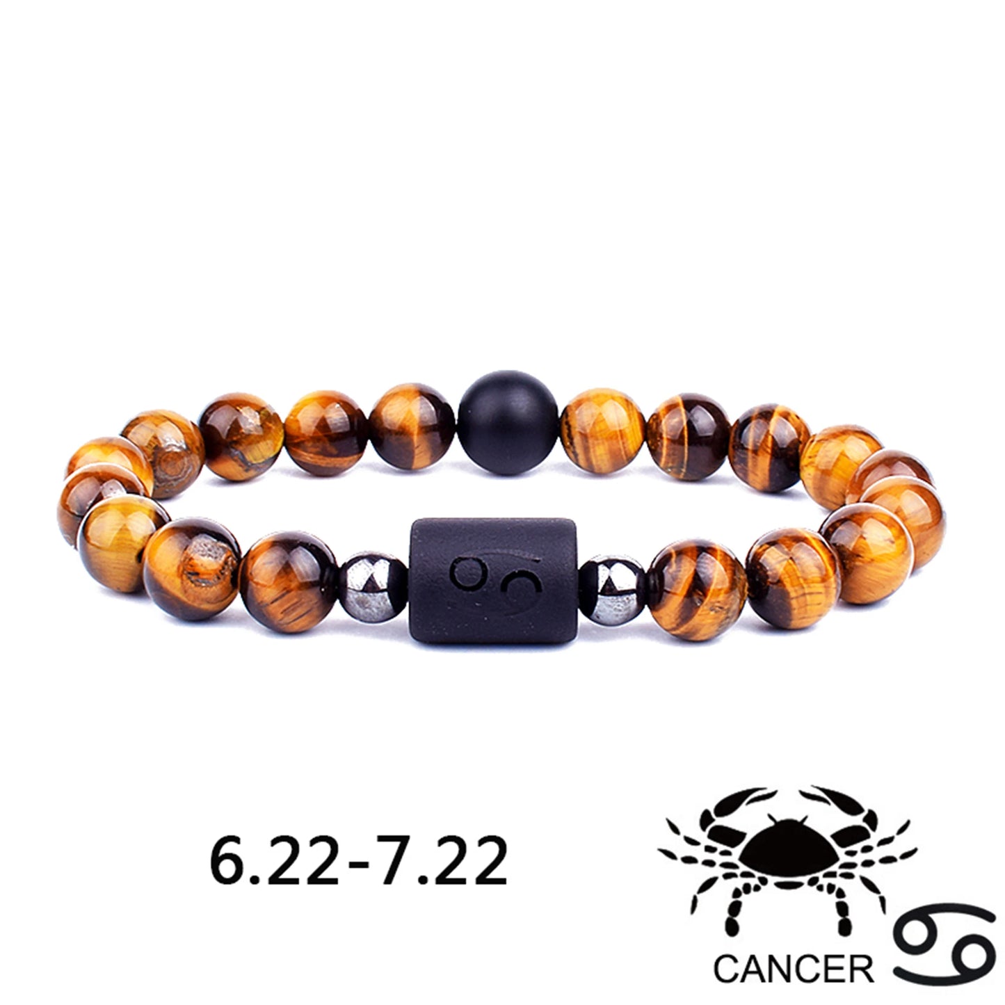 12 Zodiac Signs Constellation Charm Bracelet Men Women Fashion Tiger Eye Stone Beaded Bracelets Virgo Leo Libra Couple Jewelry