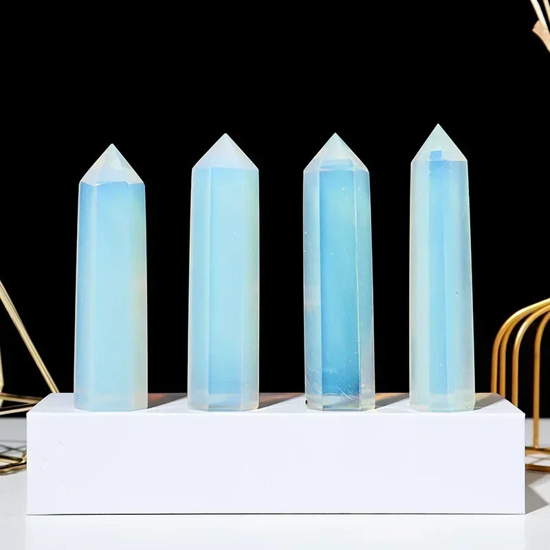 Natural Stone Single Point Wand Stone Mineral Crystal Stones Crafts Home Decoration Hexagonal Prism Christmas Gifts