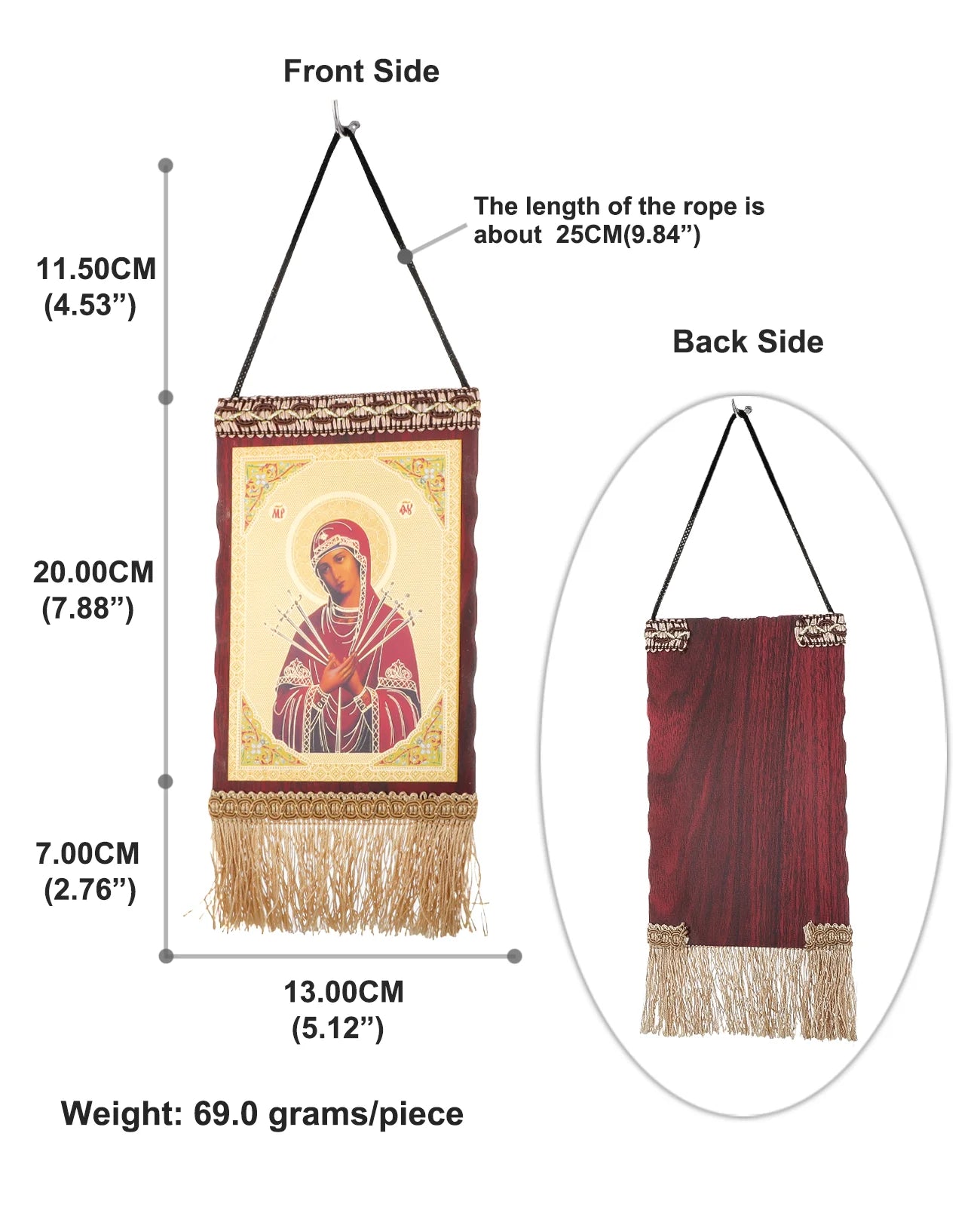 Jesus Christ The Teacher Tassel Hanging Home Wall Decoration Christian Holy Family Virgin Mary Icon Church Ornament Accessories