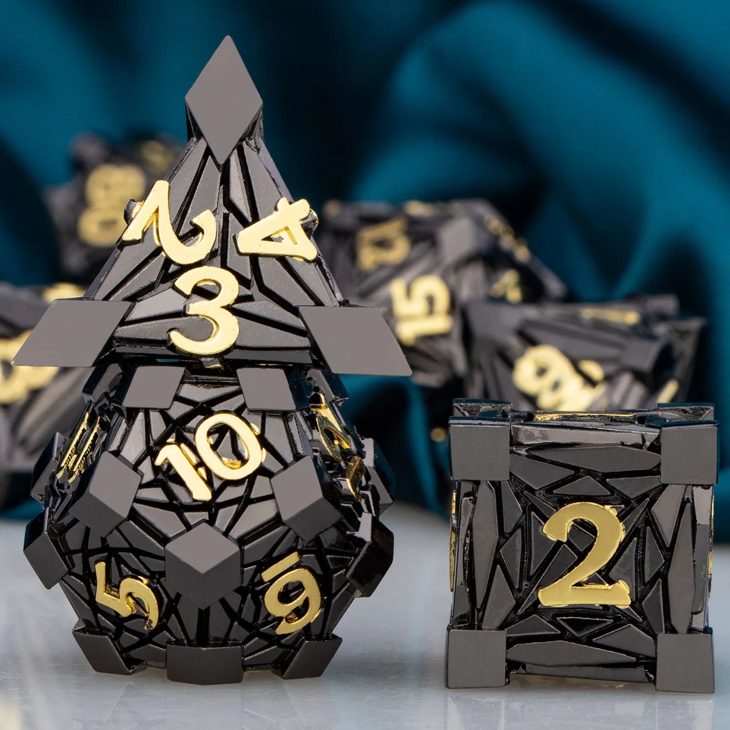 DND Metal Dice Set Dungeon and Dragon RPG Dice Polyhedral D&D Dice for RPG D+D Rolling Game Dice D and D Dice D20 D12 D10 D8 D6 MT-06