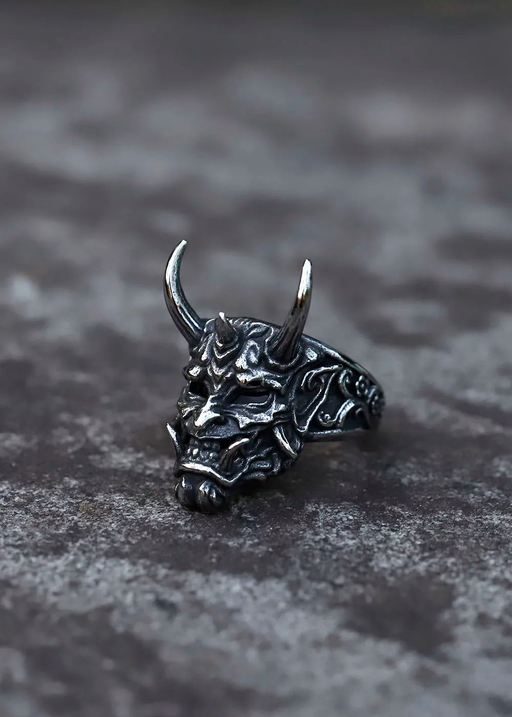 2022 NEW Men's 316L stainless-steel rings Retro Devil Skull Demon  gothic punk FASHION Jewelry Gifts