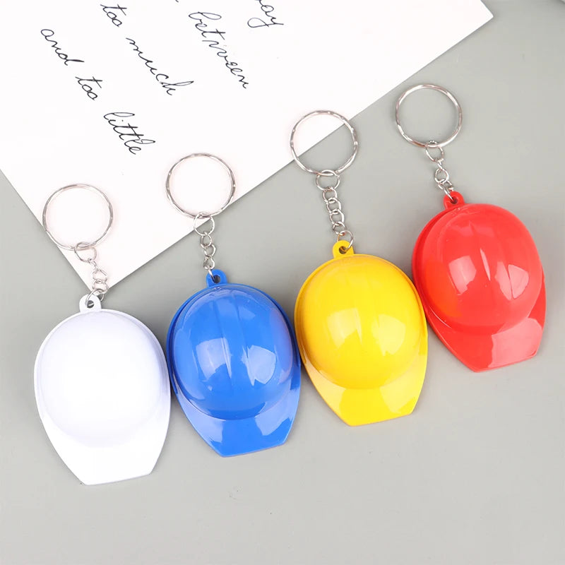 1PC Helmet Hard Hat Keychain Holiday Creative Safety Helmet Opener Keying Jewelry Gift Plastic 3D Helmet Pendant Key Holder