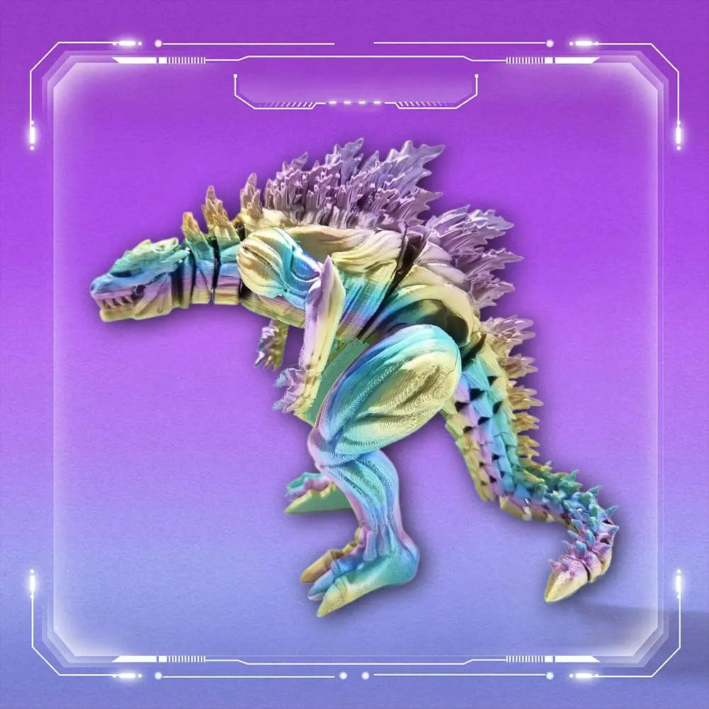 3D Printed Dragon Ornament Desktop Ornament 3D Big Mouth Dinosaur Animals Home Office Craft Printed Figures Christmas Gifts