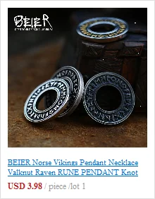 BEIER Stainless steel Thor Hammer Viking Amulet Viking Raven Ring Scandinavian Jewelry man Ring BR8-296