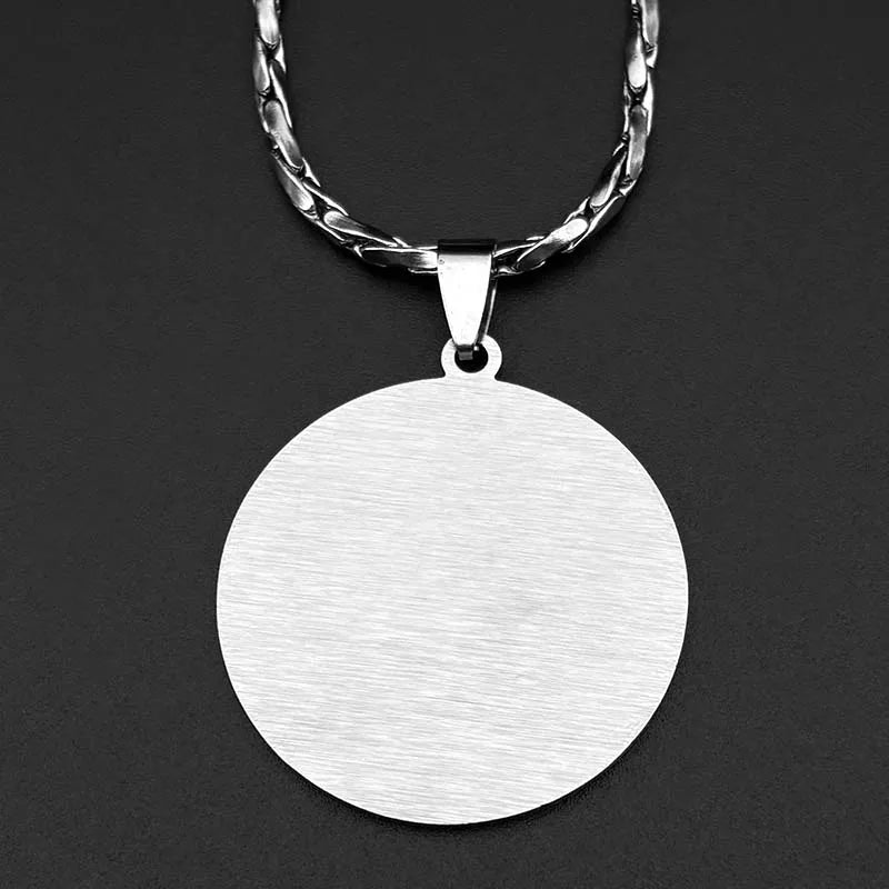 Seven Archangels Amulet Stainless Steel Necklaces Men Seal of Salomon Talisman Christian Protection Jewelry collar hombre N1162