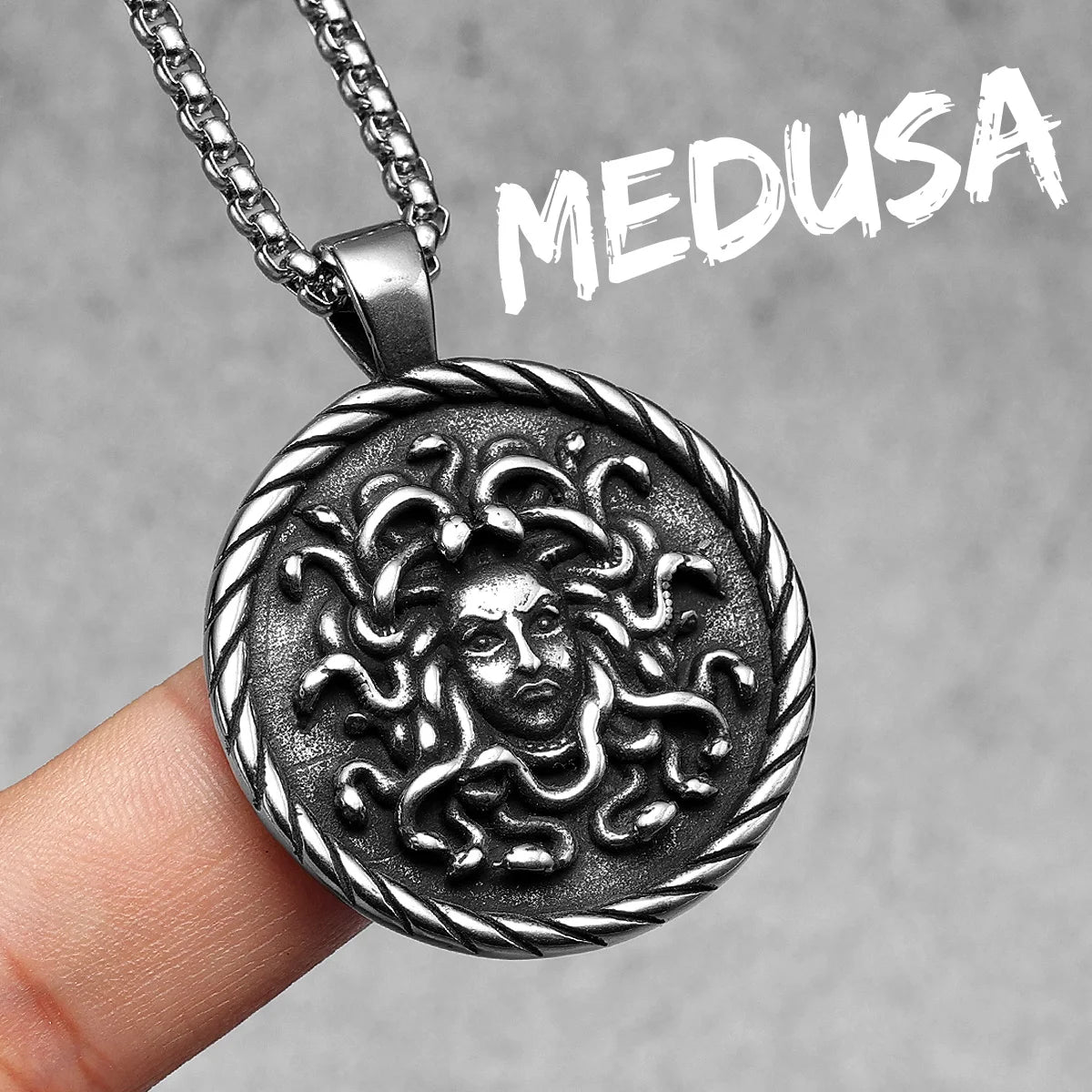 Retro Snake Medusa Stainless Steel Men Necklaces Pendant Chain Punk For Women Fashion Jewelry Gifts Wholesale Dropshiping