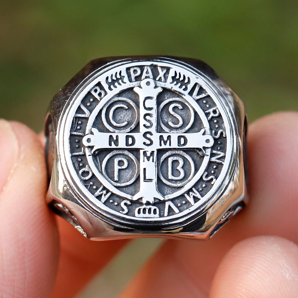 2023 new Design 316L Stainless Steel High Polish Religious Men Ring CSSML Fashion Jewelry Gift