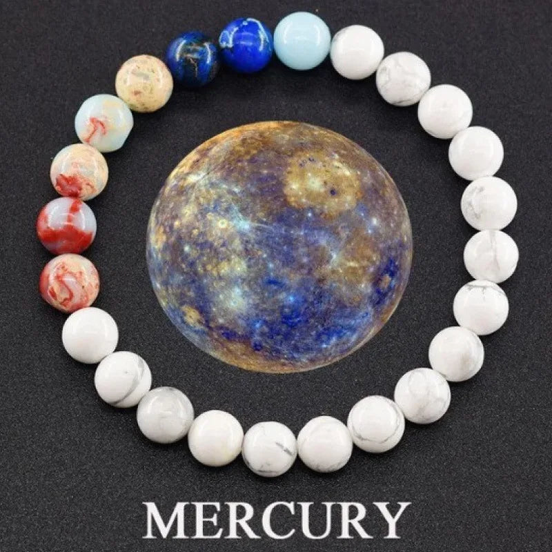 Popular Planet Bracelet Nine Natural Stones Bracelet New Sun Saturn Universe Planet Bracelet Holiday Gift