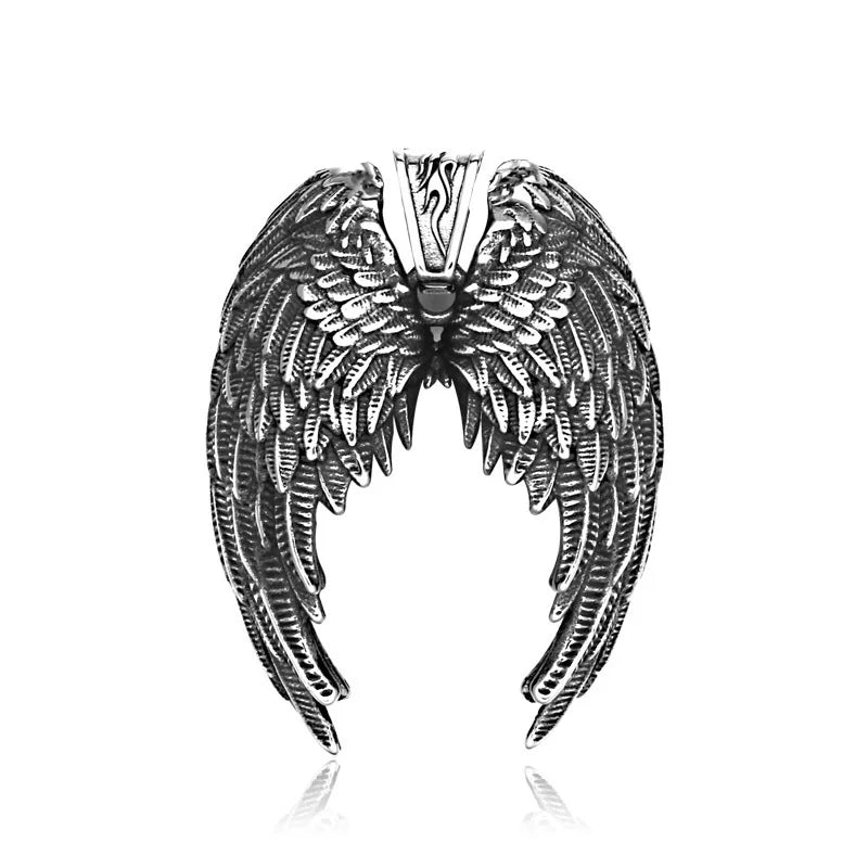 Angel Wings Stainless Steel Men Women Necklaces Pendants Chain Punk Rock Vintage Fashion Jewelry Accessories Gift Wholesale