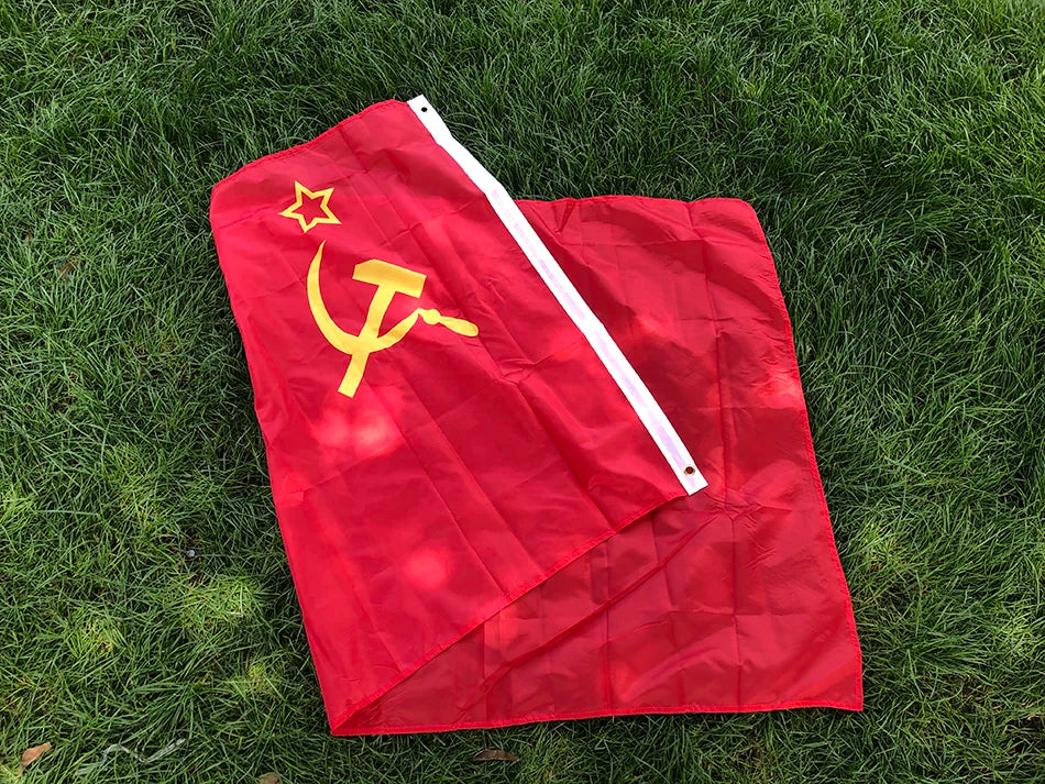 SKY FLAG Red CCCP Flag 90x150CM Union of Soviet Socialist Republics 3x5fts Super-Poly Indoor Outdoor USSR Country Russian Banner