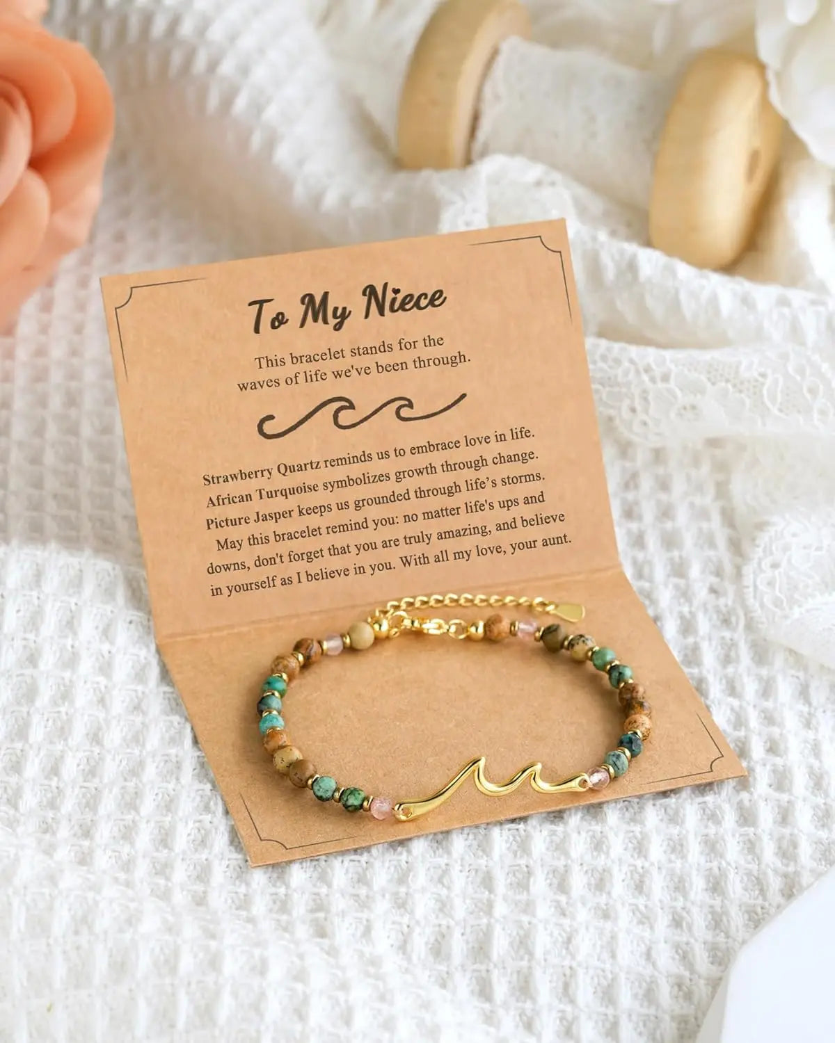 Meaningful Gifts Wave Bracelet,The Waves of Life We've been Through,Meaningful Graduation Gifts for Friends,Daughters,Classmates
