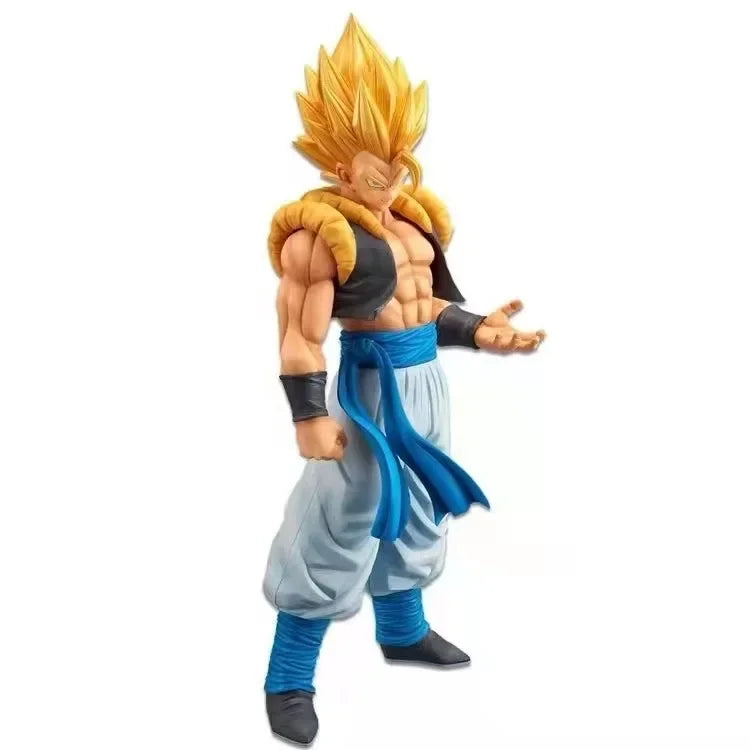 NEW Yellow hair Dragon Ball Z Anime Figurine Gogeta Vegeta Son Goku PVC Action Figures Toys DBZ Model Brinquedo Gift Doll 27CM 2